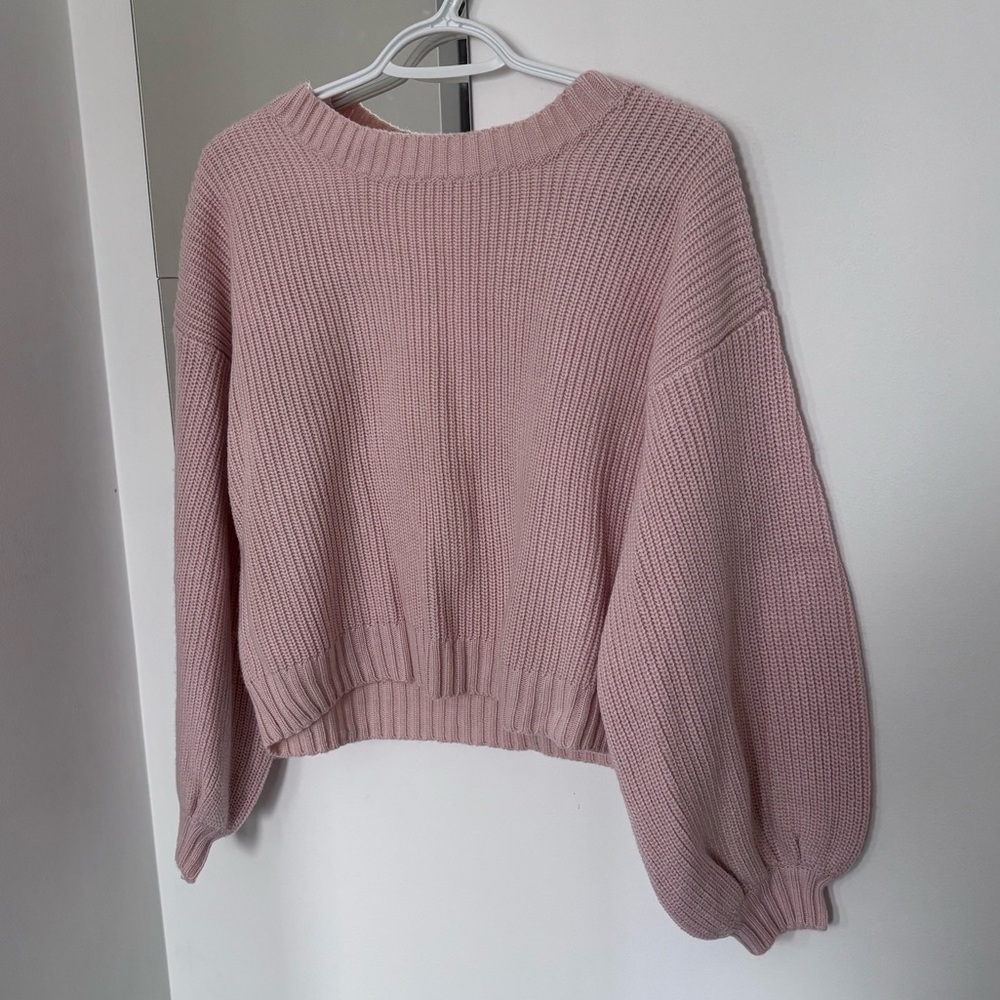 Forever 21 Open Back Knit Sweater in Light Pink - Picture 2 of 8